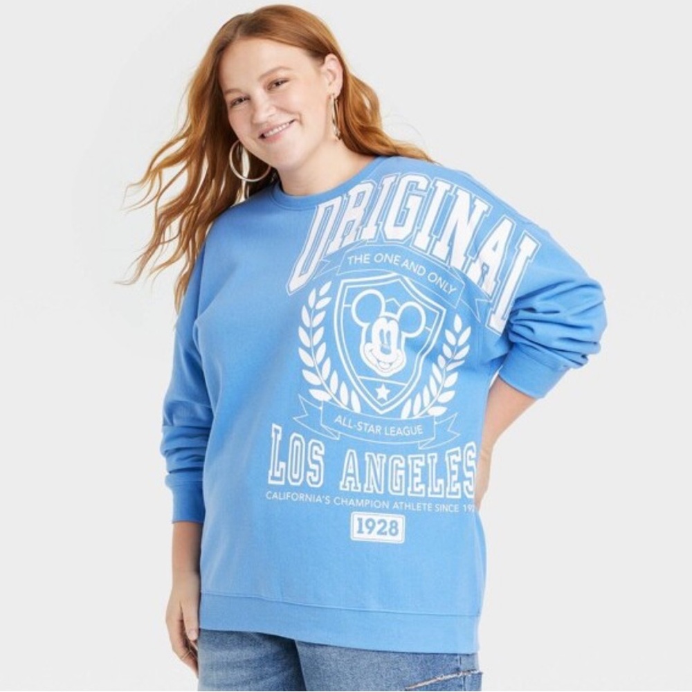 Disney Mickey Mouse Blue Los Angeles The One and Only Sweater Size Small